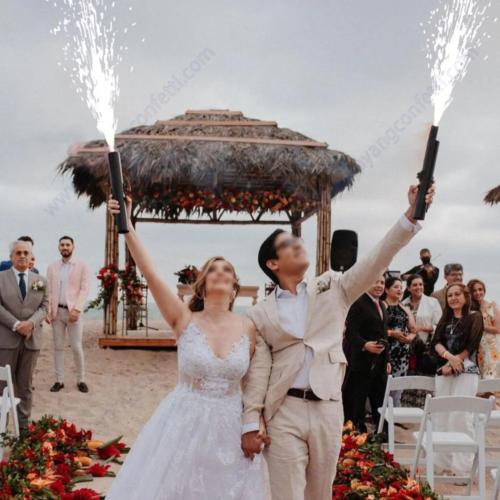Reusable Hand Held Cold Fountain Fireworks Pyrotechnics Safety Stage Pyro Firing System Shooter For Wedding Birthday Party Decor