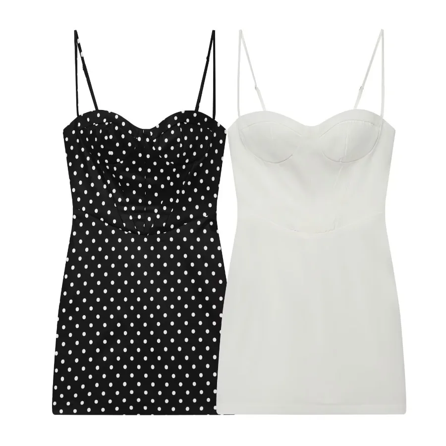 

【New style】- women's clothing 2026 summer new style Wild polka dot thin shoulder strap mini dress 2637111