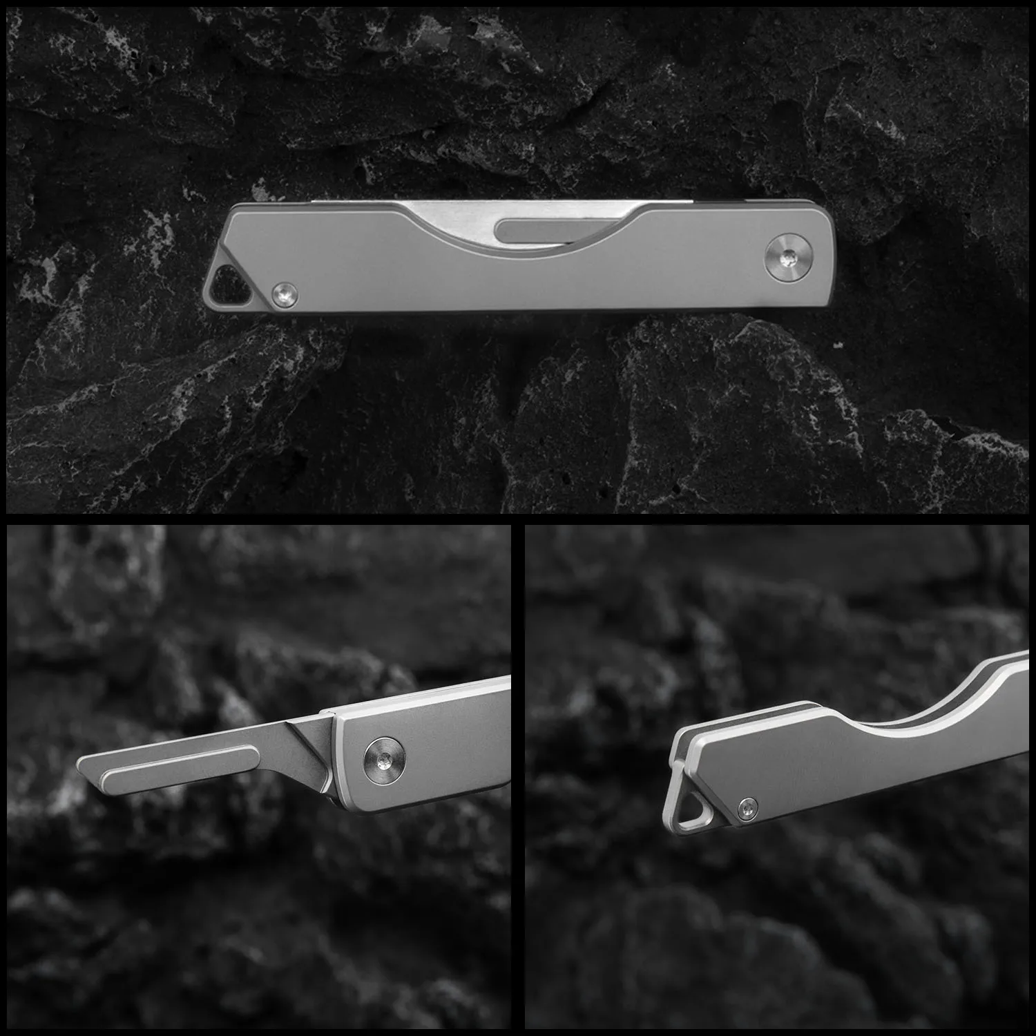 Titanium Folding Knife Scalpel EDC Outdoor Tool With Carbon Steel Blade Free Shipping