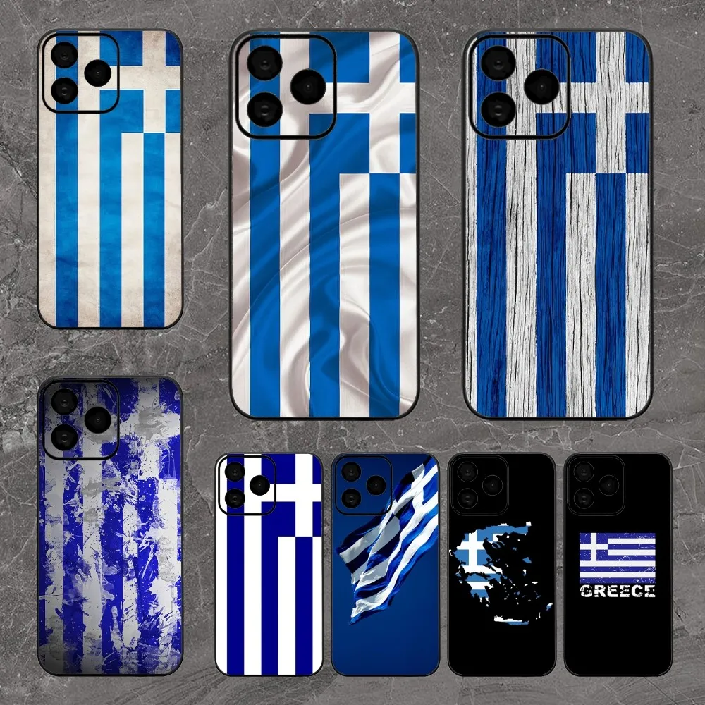 Greece Greek Flag Phone Case For iPhone 8 15 Plus 11 12 13 Pro Max 14 14 15Pro Max