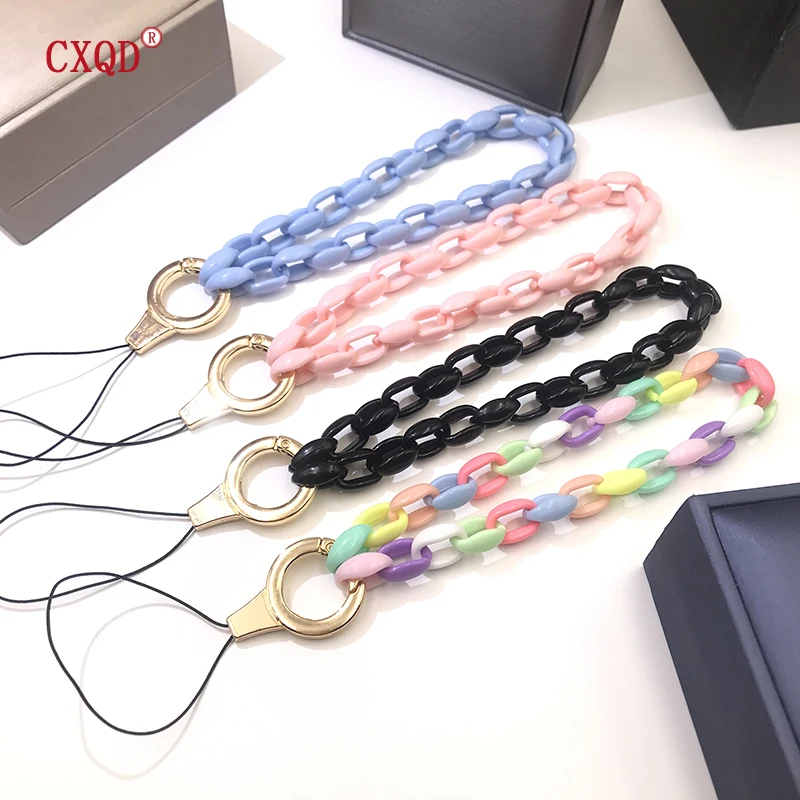 

Fashion Women Acrylic Phone Chains for Halter Neck Anti-Lost Colorful Mobile Phone Chain Strap Lanyard Jewelry Accessories Gifts