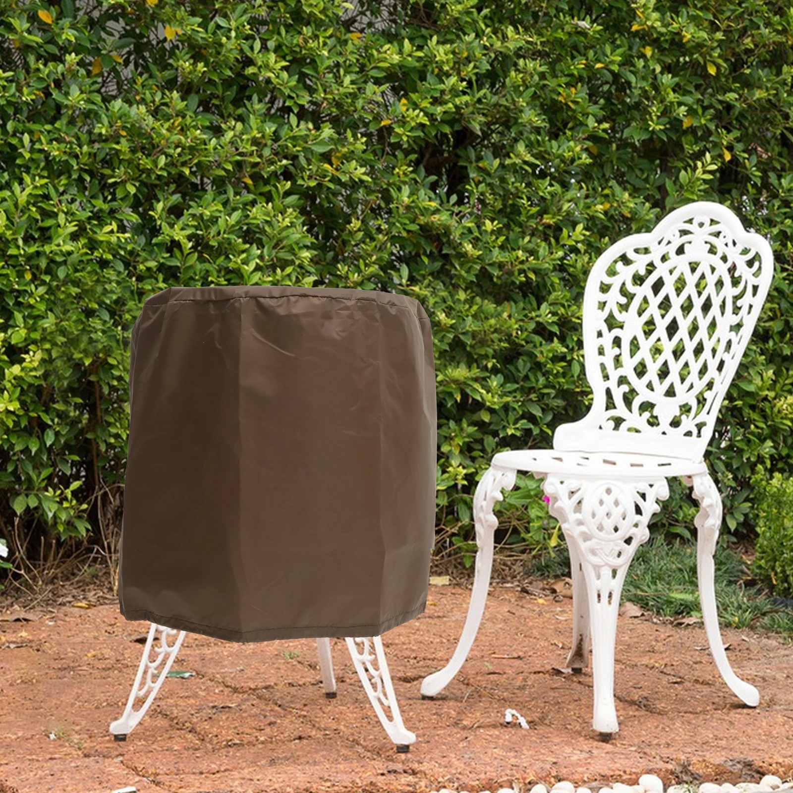 

Waterproof Furniture Cover Outdoor Covers Garden Round Table 190 Silver Coated Polyester Small Patio