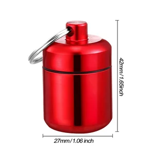 Aluminiumlegierpillhalterschlüsselkette, kleine Schachtel Tabletten, wasserdichte Kiste, Organizer Stonegus, tragbar 8 Hauptverkaufsrednerin Stonego - №5