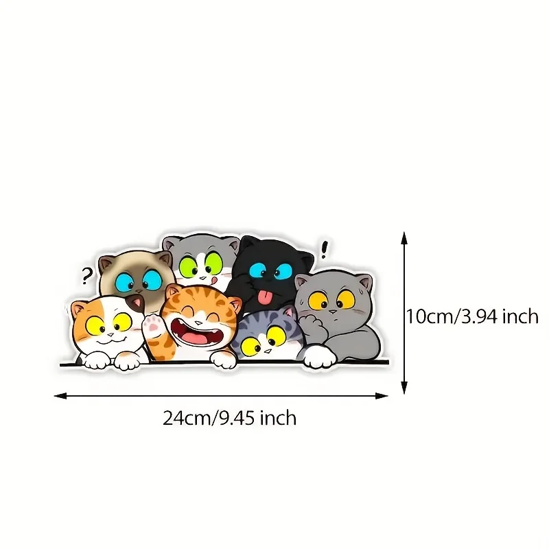 Kitten Big Photo Vinyl Sticker - Suitable for Car Rear, Laptop, Truck, Motorcycle, Window, Wall - Self-adhesive, Glossy Surface