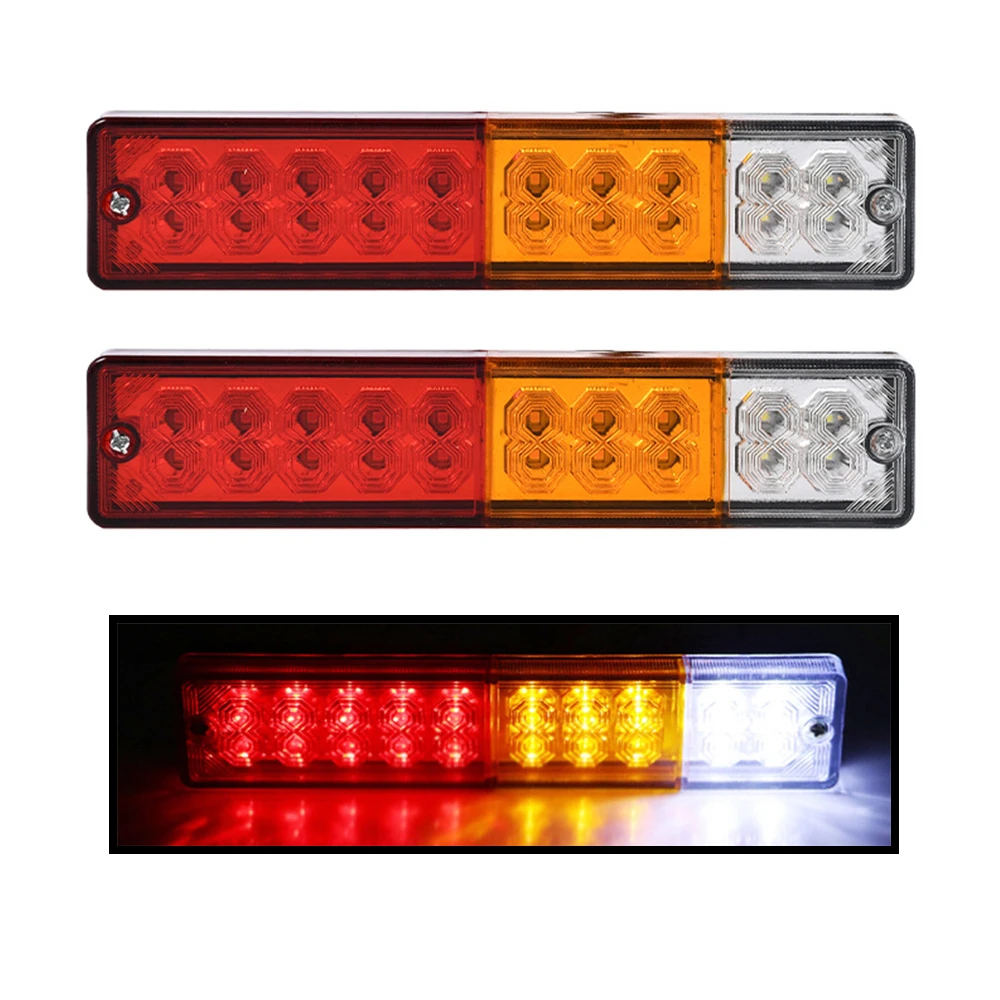 

2 pcs Trailer Tail Lights LED 12V 24V Forklift Rear Lights Tractor Taillight Position Brake Reverse Turn Signal Taillamp