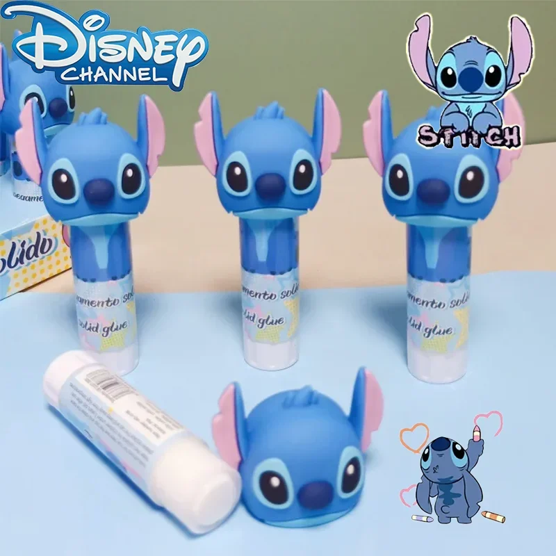 Disney Stitch Solid Glue Cartoon Cute Lilo and Stitch DIY Handmade Rotating Solid Glue Student Stationery School Supplies