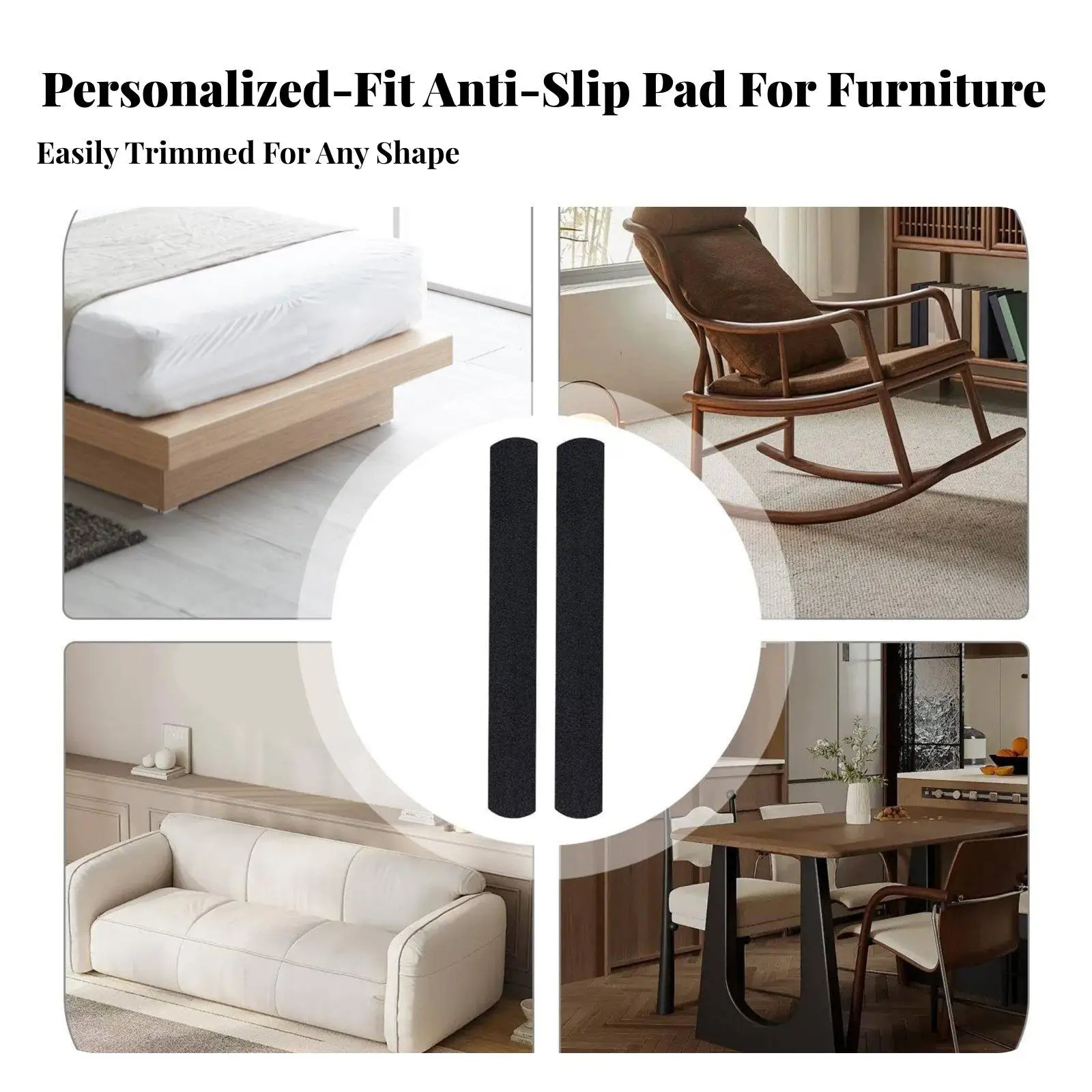2 Pieces Non-Slip Furniture Pads Scratch Guards Against Non-Slip Sofa Leg Pads No Furniture Leg Grippers