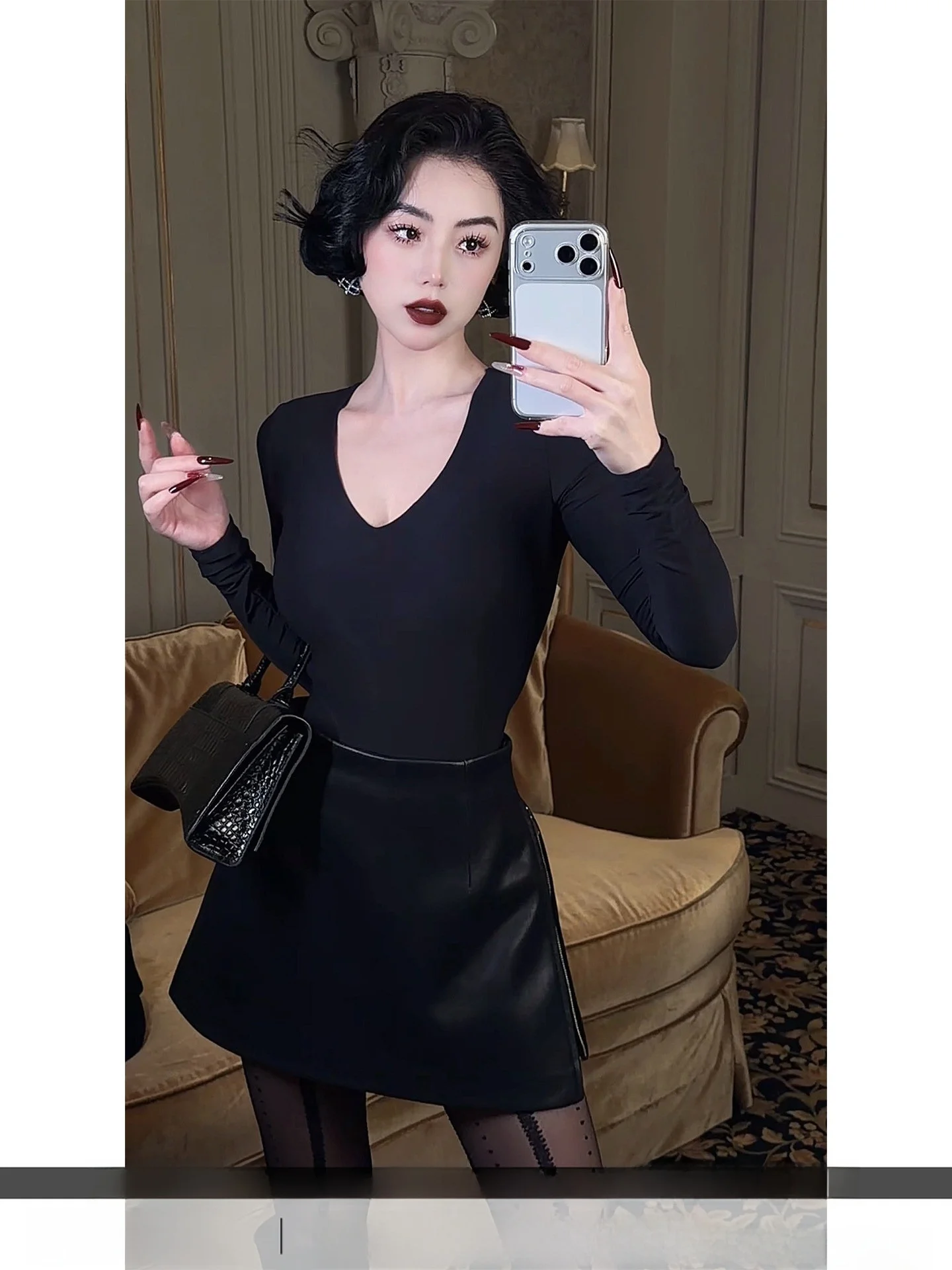 

LYXJ Bla mat Women's Base irt Sl Light Silk Inner Wear Top High Elastici Slim Fit Spring Knitted T-irt