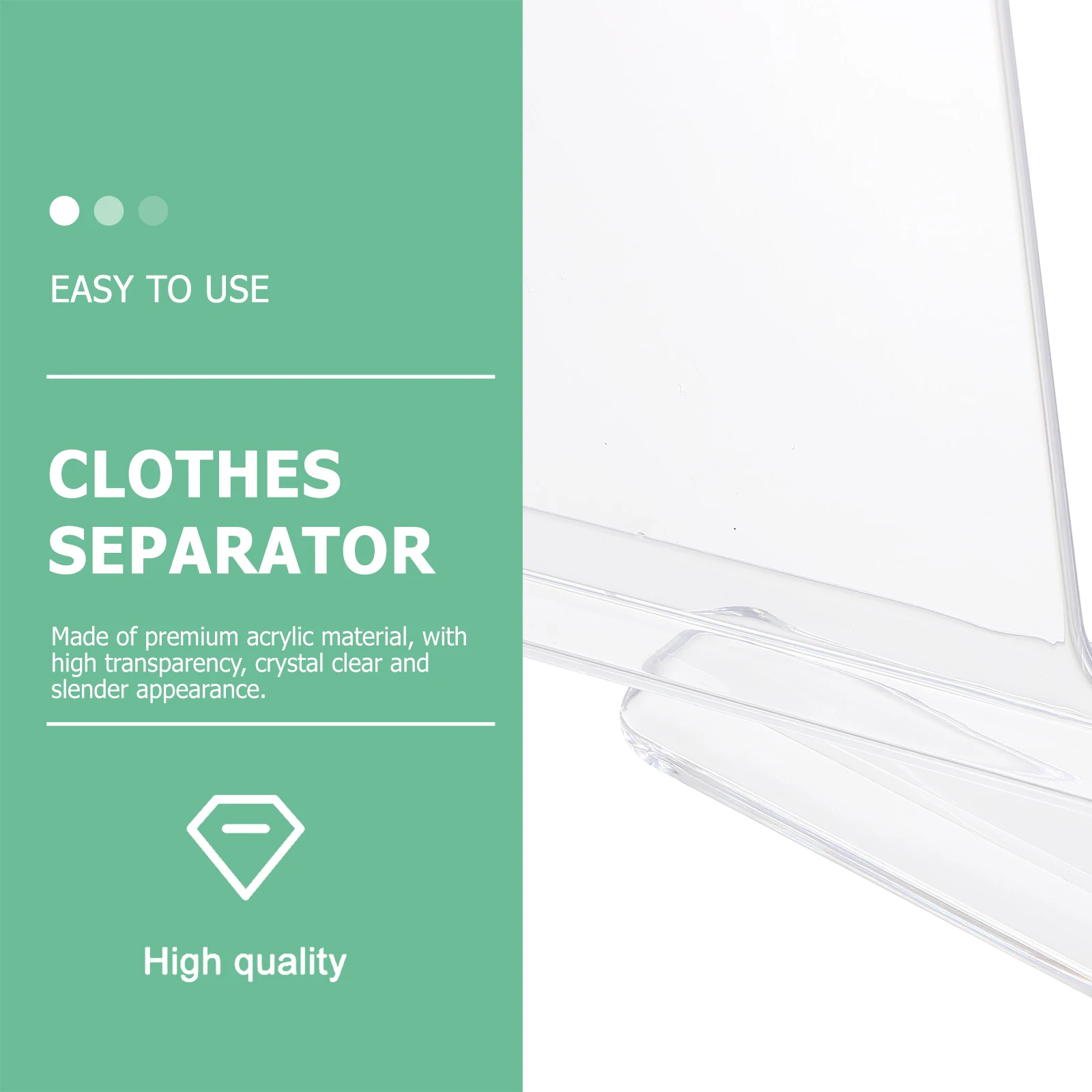 

Acrylic Shelf Divider Clear Closet ganizer Wardrobe Partition Clothes Separator Storage Solution High Transparency