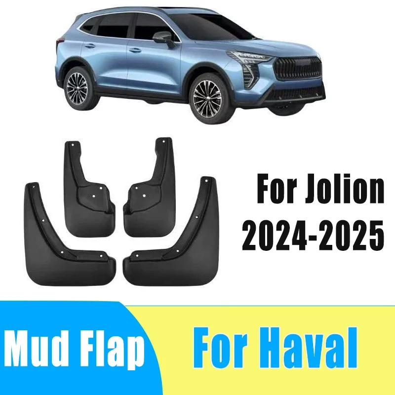 

4pcs Automotive Tire Mudguard Waterproof Prevent Mud Splashing Car Mud Flap Fender Trim Accessories For Haval Jolion 2024-2025