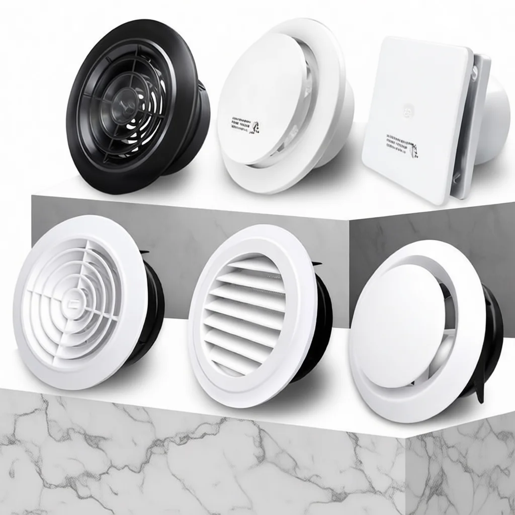 Adjustable Air Vent Diffuser Round ABS Ceiling Ventilation Grille Exhaust Intake Duct Cover For Fresh Air Circulation