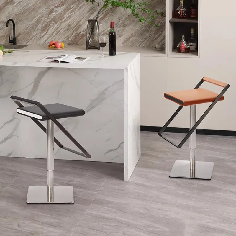 كراسي بار عصرية مصممة للاسترخاء في الشمال كراسي عالية إبداعية واحدة انتظار Taburetes Altos De Cocina أثاث عصري #2