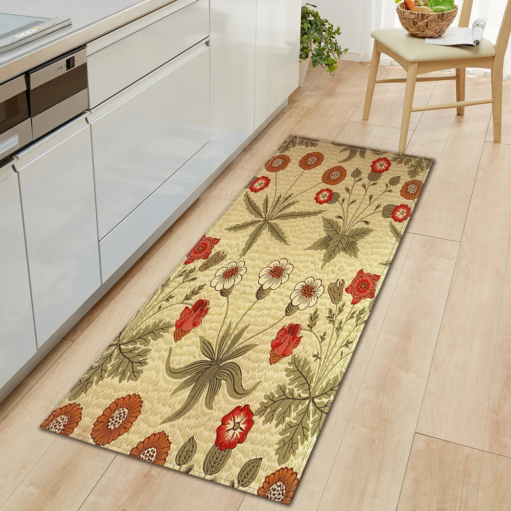 Kitchen Mat Hallway Entrance Doormat House Living Room Floor Decoration Carpet Home Bedroom Balcony Bath Door Non-Slip Foot Rug