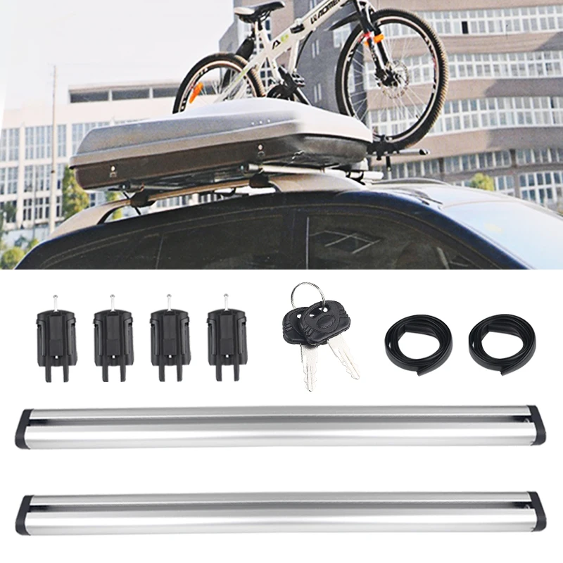 Universal 2PCS 120/130Cm Car Roof Rack Waterproof  Top Bag Storage Luggage Support For SUV Roof Rack Auto Accessories