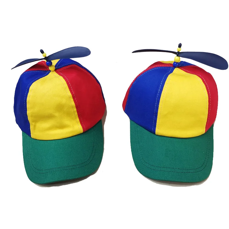 Funny Propeller Baseball Cap Parent-child Models Colorful Bamboo Dragonfly Duck Tongue Hat Kids Cartoon Cute Sunscreen Sun Hat