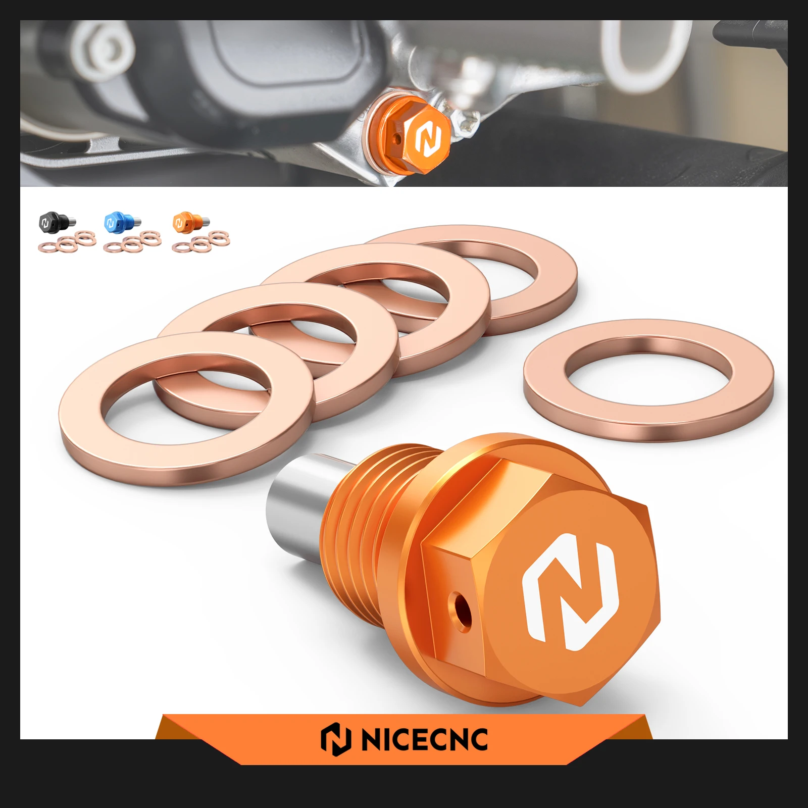 

For KTM 690 Duke R 690 Enduro R 690 SMC R 2008-2025 Motorcycle Magnetic Oil Drain Plug Bolt For GasGas 700 SM 700 ES 2022-2025