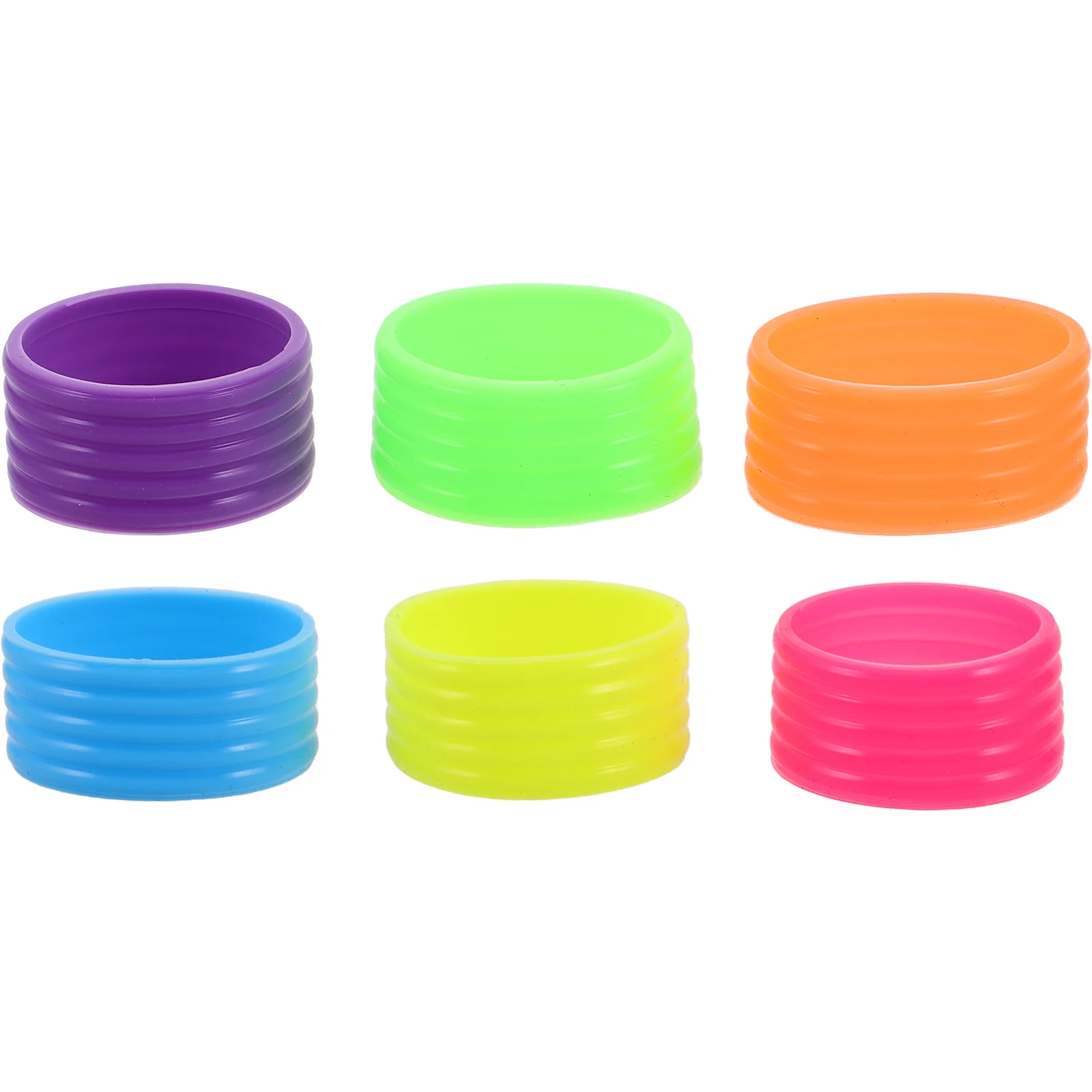 6 Pcs Racket Anti-slip Ring Silicone Tennis Grip Rings Racquet Protector Replacement Grips