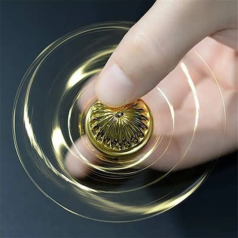 EDC Fidget Spinner Toys Fingertip Spinning Gyroscope Anti-Stress Toys Kids Adults Rotating Metal Ball Desktop Stress Relief Toys