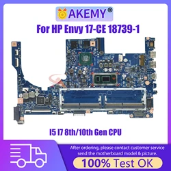 Akemy 18739-1 Voor Pk Afgunst 17-ce Laptop Moederbord Met I5 I7 8e/10e Gen Cpu Notebook Moederbord 100% Test Ok