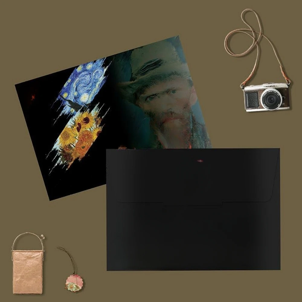 Винсент Ван Гог скретч радужная бумага, эскиз, гравировка, скребок для ночной сцены для взрослых и детей