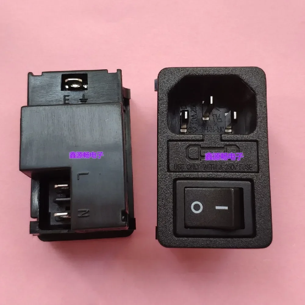 

2pcs Taiwan three in one power socket with dust-proof back cover and black switch JR-101-1FRSG-02