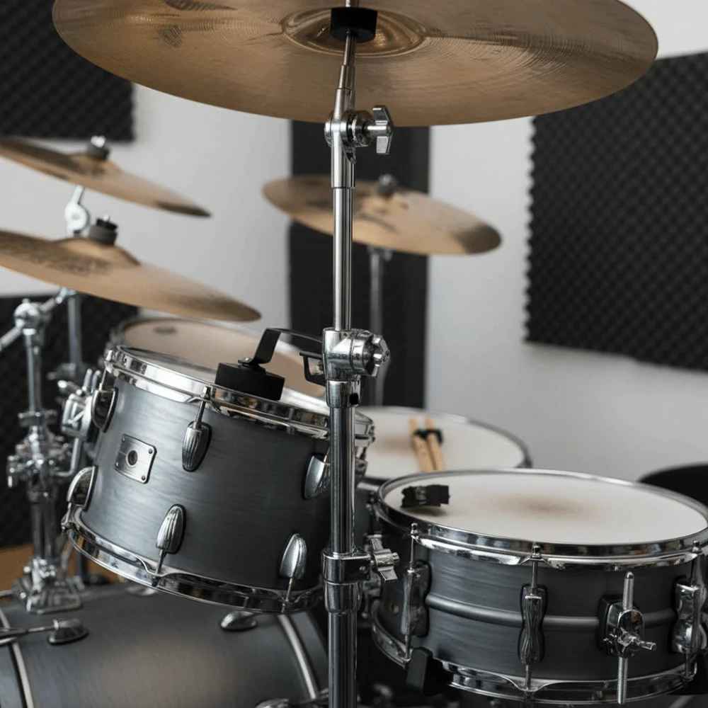 Filz- und Metall-Snare-Drum-Dämpfer Klassisch Schwarz Western Percussion Instrument Zubehör Schlagzeug Tonregler Dämpfer – Detail 10