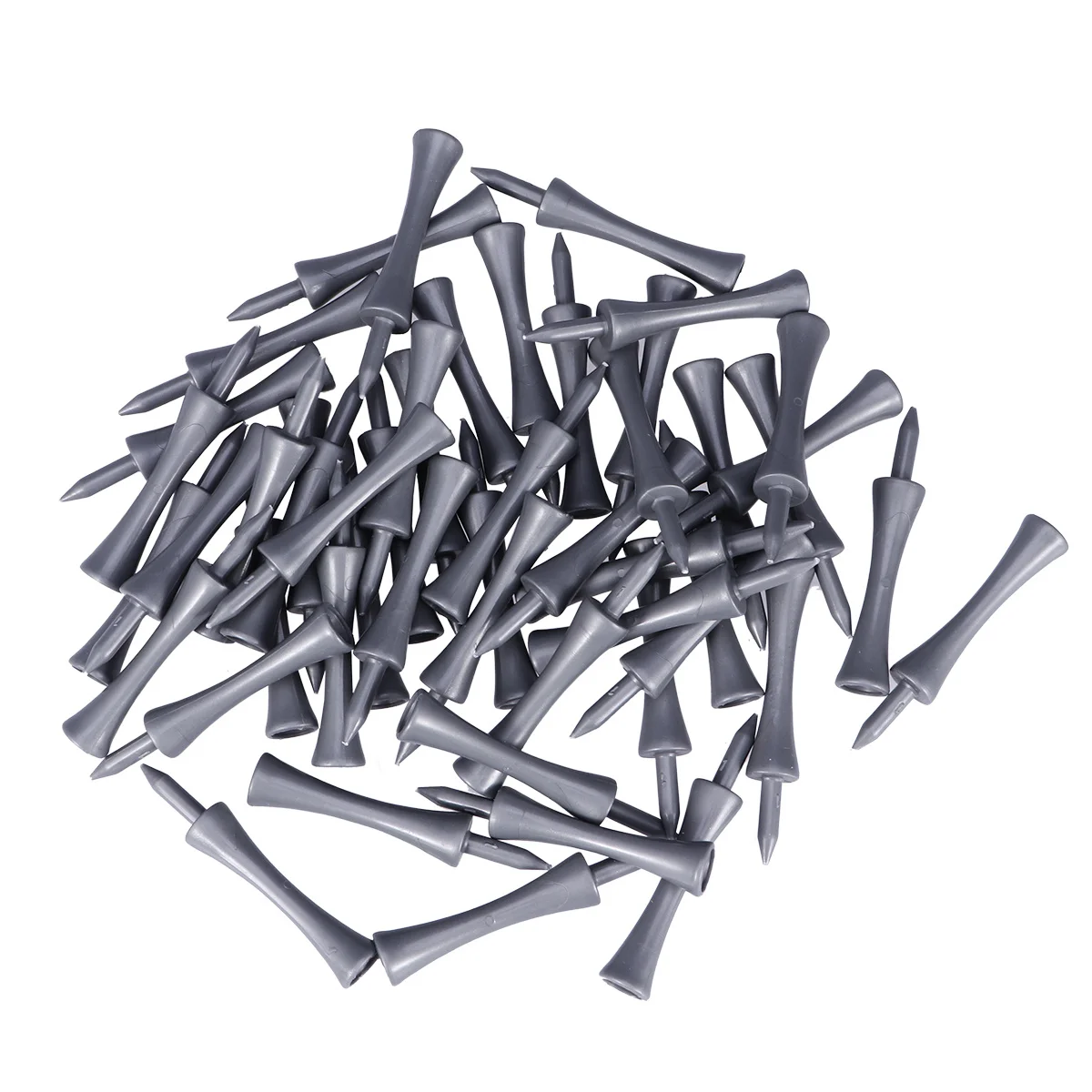 

50pcs 70Mm Golf Tees Grey Castle Tees Plastic Durable Lightweight Recyclable For Outdoor Practice Training