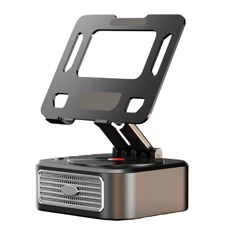 Multifunctional Tablet Stand Holder with 360 Degree Rotatable Speaker and Charging Dock for Smartphones Gamers, Artists