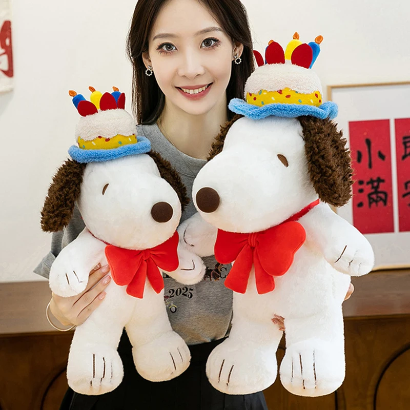 سانريو كعكة عيد ميلاد سنوبي دمية قطيفة القوس بوس سنوبي دمى النوم والدفع وسادة أفضل هدية للحلي المنزلية