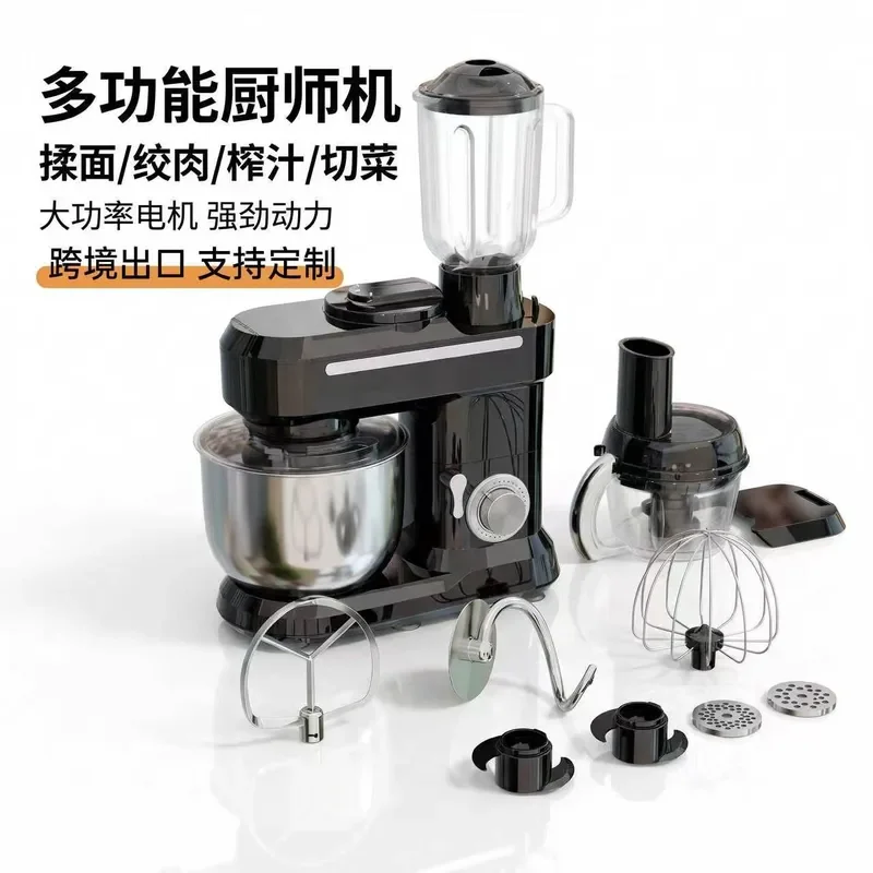 1200W 5L Stand Mixer Multifunctional Kitchen Machine for Dough Kneading Egg Beater Meat Grinder Juicer Home Baking Tool High