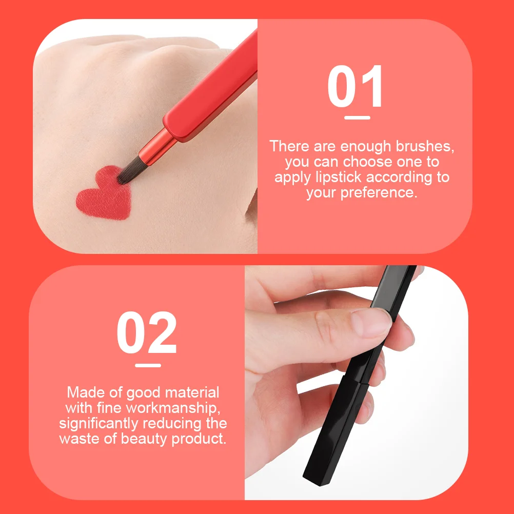 3 ชิ้น Lip Applicators Retractable แปรงอายแชโดว์เครื่องสําอาง Square Balm ลิปสติก Mask ผู้หญิง Miss