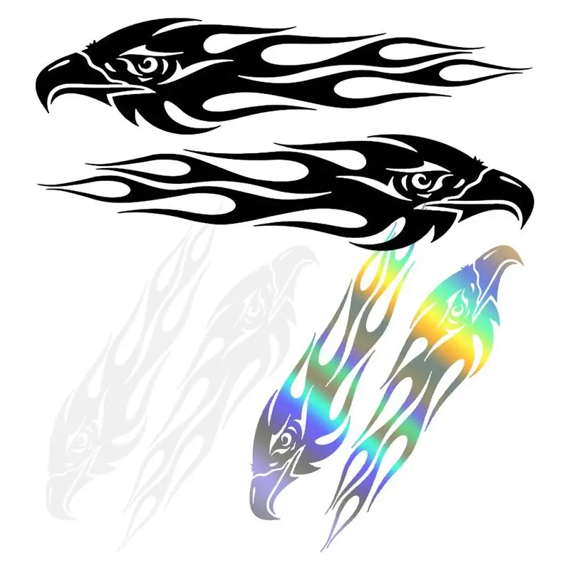 Eagle Flame Sticker Cool Styling riflettente moto Bike Car decalcomanie decorazione strisce riflettenti di sicurezza di avvertimento fai da te