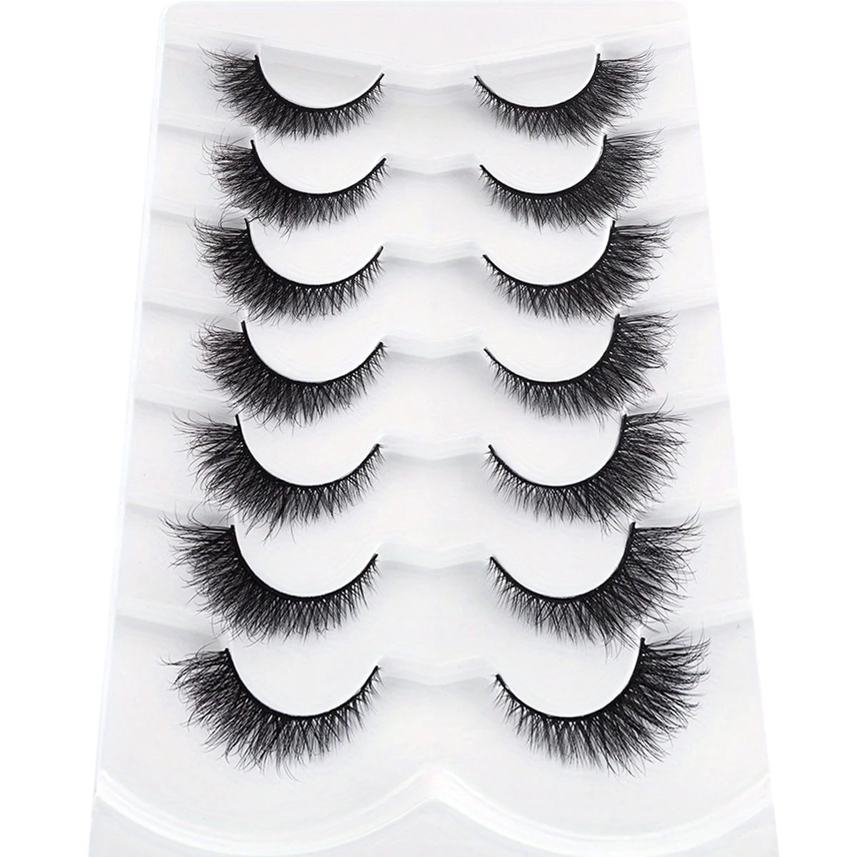 7 pares de pestañas de ojo de gato pestañas postizas de visón sintético pestañas postizas suaves naturales aspecto Natural extremo alado ojo alargado