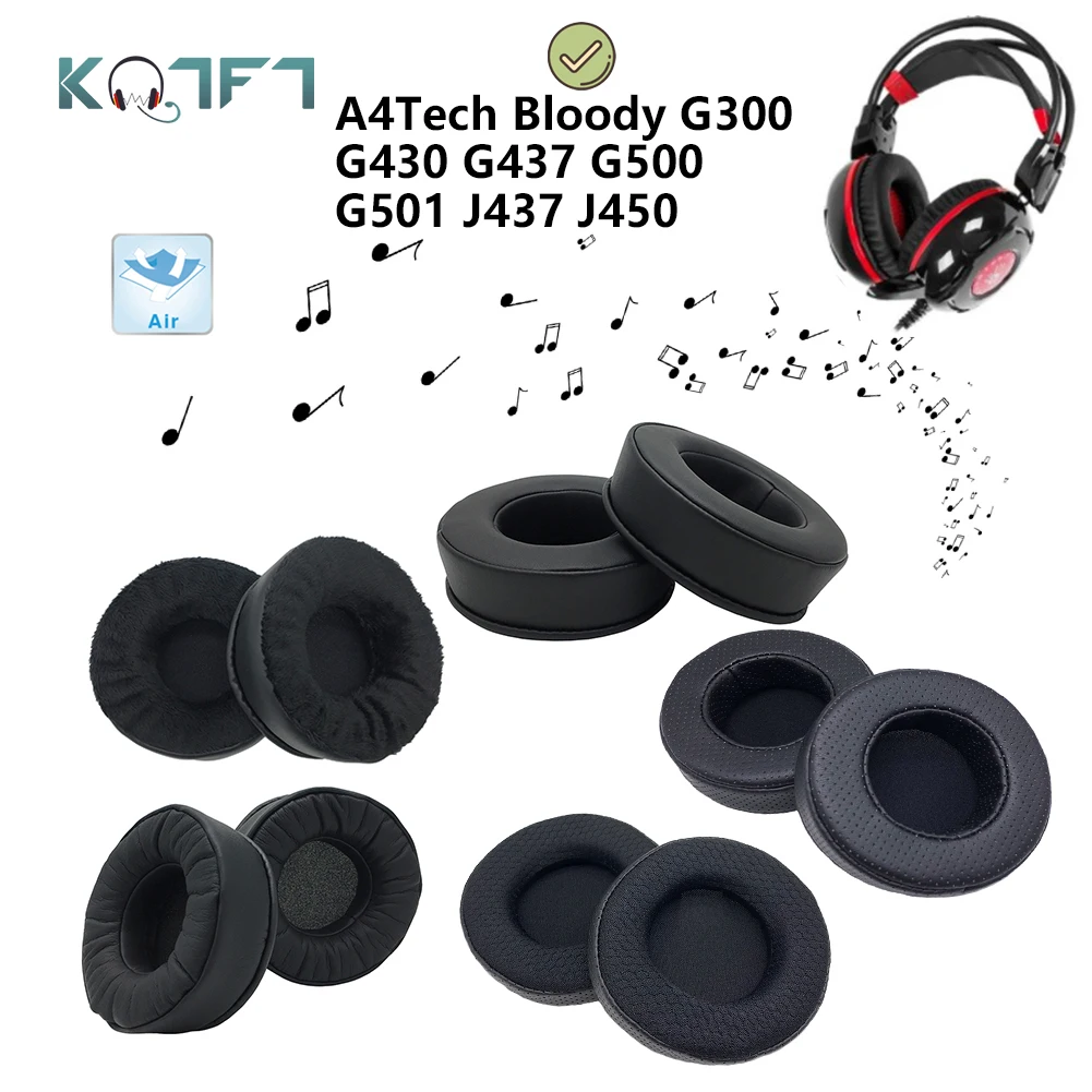 

Сменные амбушюры KQTFT для наушников A4Tech Bloody G300 G430 G437 G500 G501 J437 J450