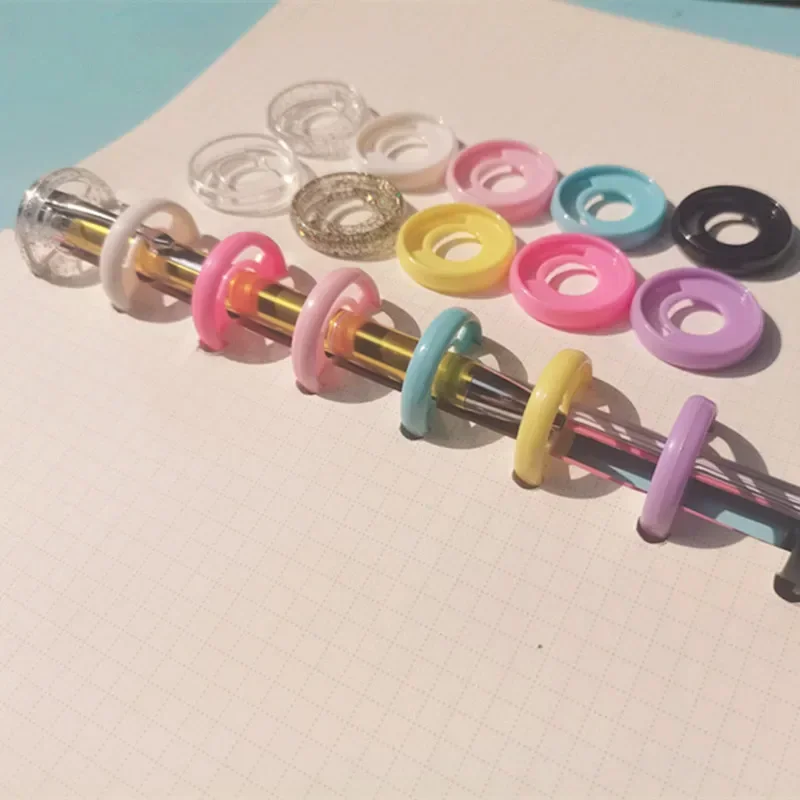 100PCS28MM new pen insertable plastic binding ring, binding buckle, mushroom hole notebook binding accessories, storage CD,