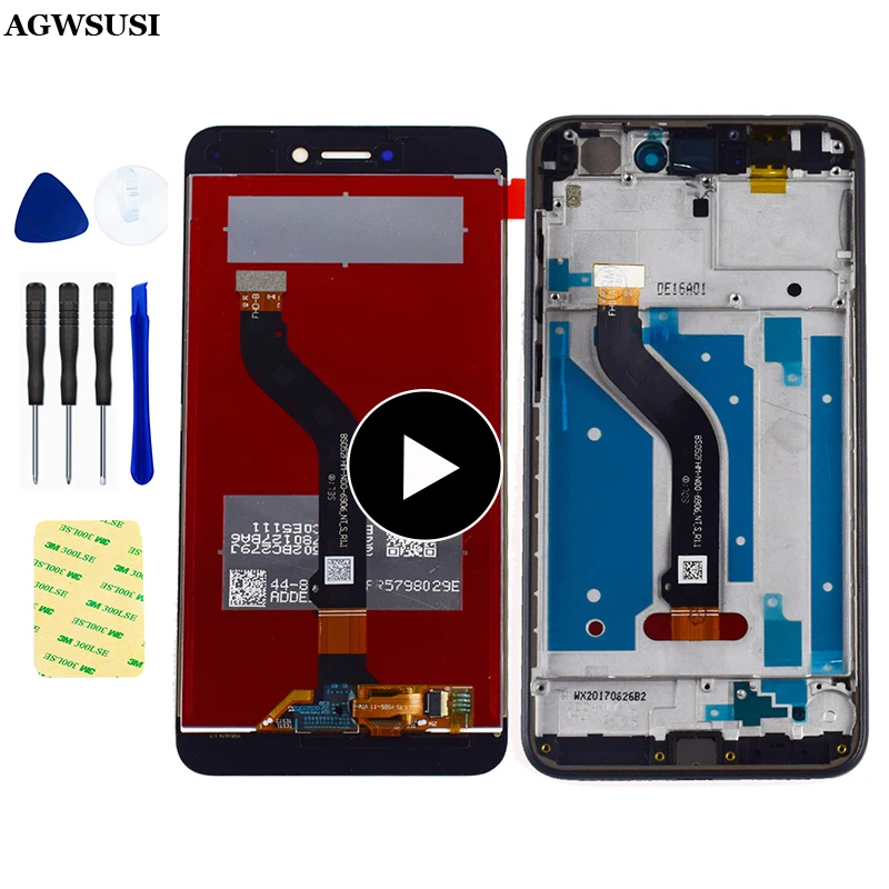 For Huawei Honor 8 Lite PRA-AL00 PRA-AL00X PRA-TL10 LCD Display Screen Pantalla Touch Digitizer Panel Sensor Assembly Frame