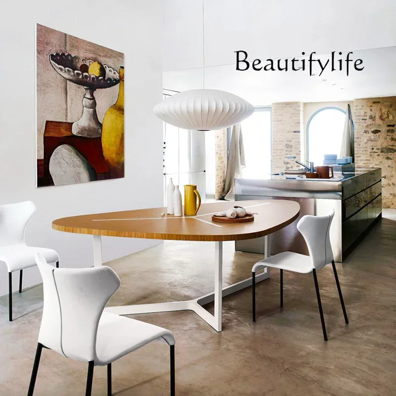 N36 Nordic modern simple fashion designer dining table small household creative meeting table