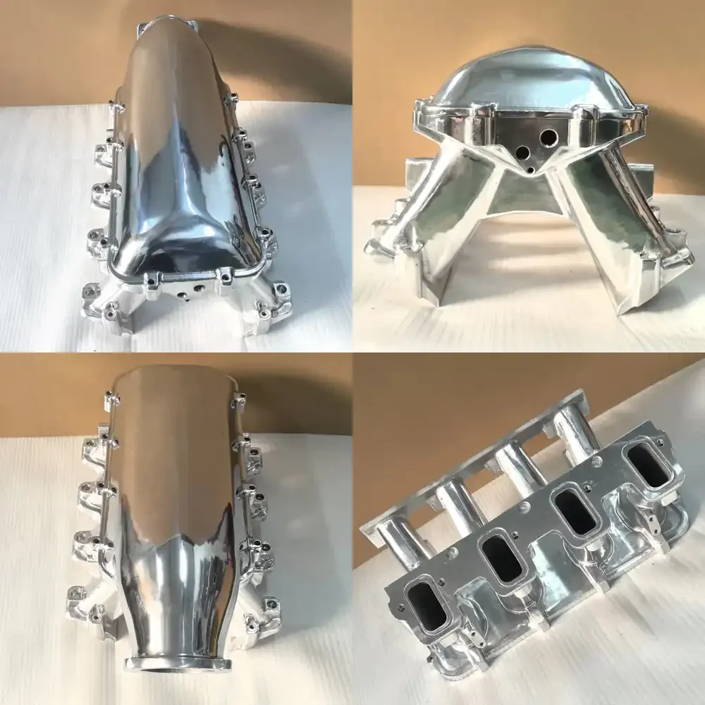 

LS High Stamped EFI Intake Manifold Polished Aluminum for LS3 Fuel Rail Kit for Corvette Camaro G8 LS Engine Swap