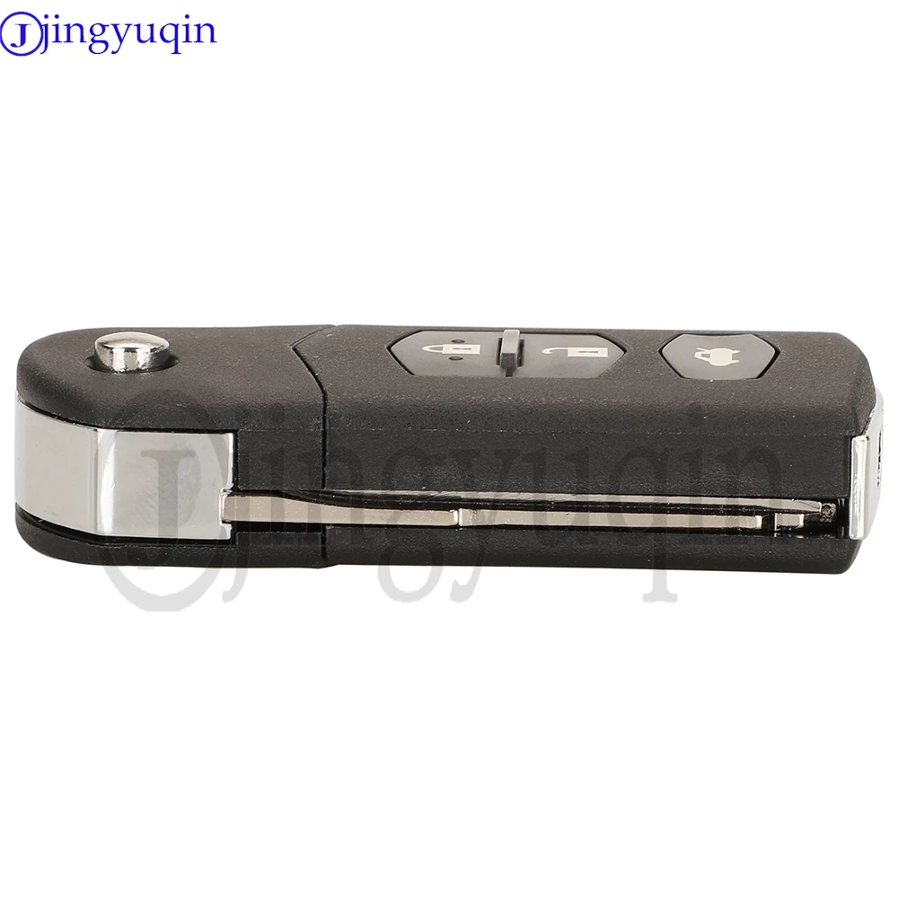 Jingyuqin Modell Nr. 41703 433MHZ ID63 Chip 3BT Verbesserter Klappbarer Fernbedienungs-Autoschlüssel für Mazda MX5 MK2.5 2000-2005 323 Auto-Fernbedienung