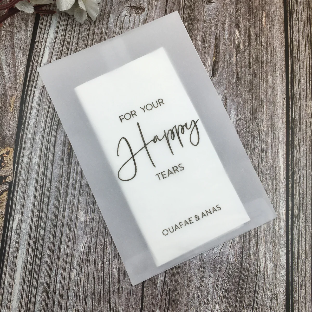 50 Personalised Wedding Day Tissues | For Your Happy Tears Tissues | Wedding Tissues