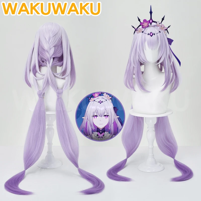 

Парик Castorice Game Honkai: Star Косплей WakuWaku Женские фиолетовые длинные волосы Castorice Косплей Высокие термостойкие волосы