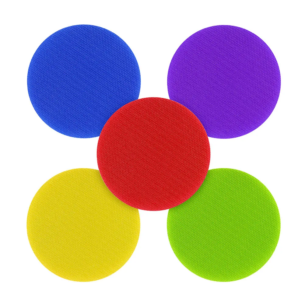 

30Pcs Carpet Markers Circular Nylon Stickers Colorful Round Teaching Training Game Spot Markers Classroom Family