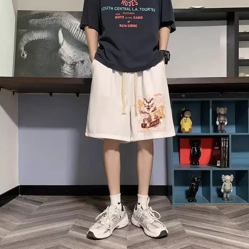 

Loose plus Size Men's Beach orts Summer New Sle Spor Casual Pants Breathable Comfortable Straight Leg Five-Quarter Length