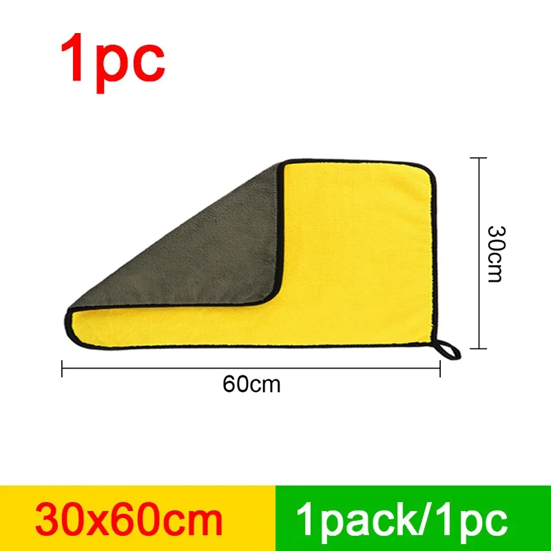 SEAMETAL Microfiber Autowashanddoek 400GSM Dubbelzijdig Koraal Fluwelen Schone Handdoeken Hoge Wateropname Wasstraat Droogdoek