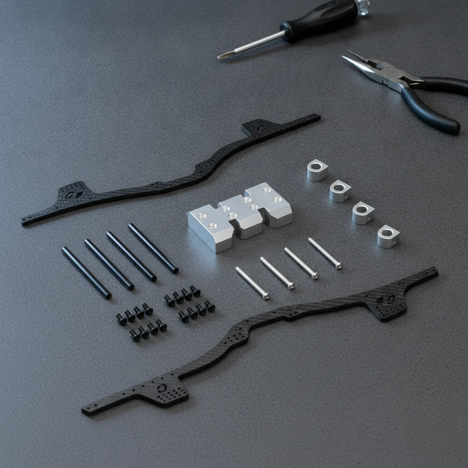 RC Crawler Chassis Kit DIY Crawler Chassis Kit Hardware Ultralight Modular for Hobbyists, SCX10 90046 Conversion