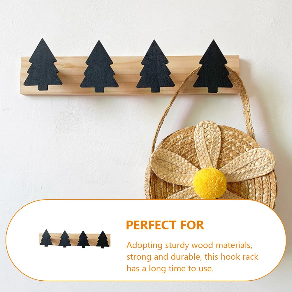 

Christmas Tree Wall Hook Rack Wooden Clothes Coat Hat Towel Organizer for Kitchen Bathroom Bedroom Living Room