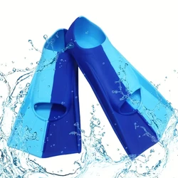 Swimming flippers men and women freestyle breaststroke silicone short flippers adult professional light diving training
