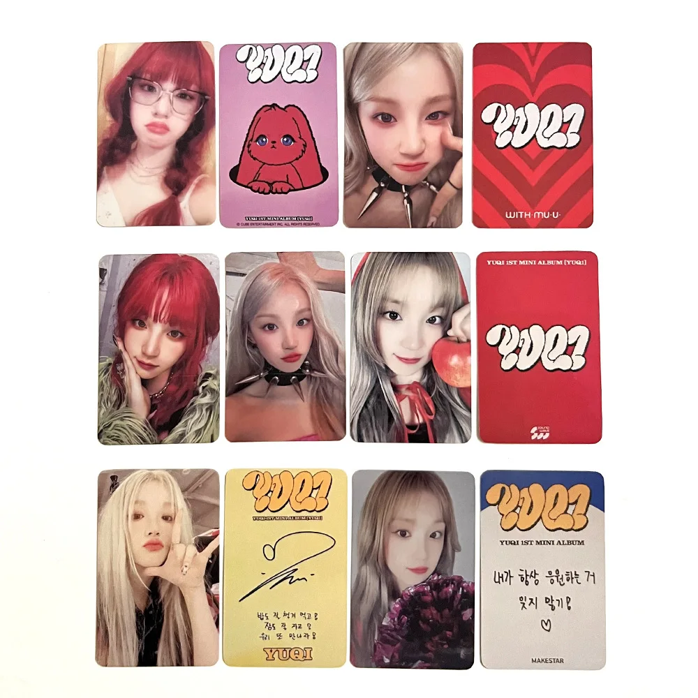 

4/5pcs KPOP YUQI Peripheral Solo Album Photocards (G)I-DLE Fans Collection Gift Double-sided Paper Commemorative LOMO Cards