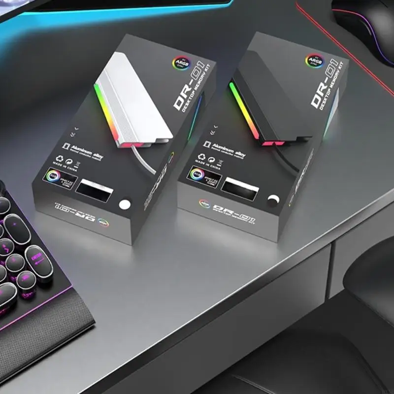 

ARGB LED Heatsink For DDR5 Desktop Memory Ensuring Efficient Cooling And Visual Appeal HX5E