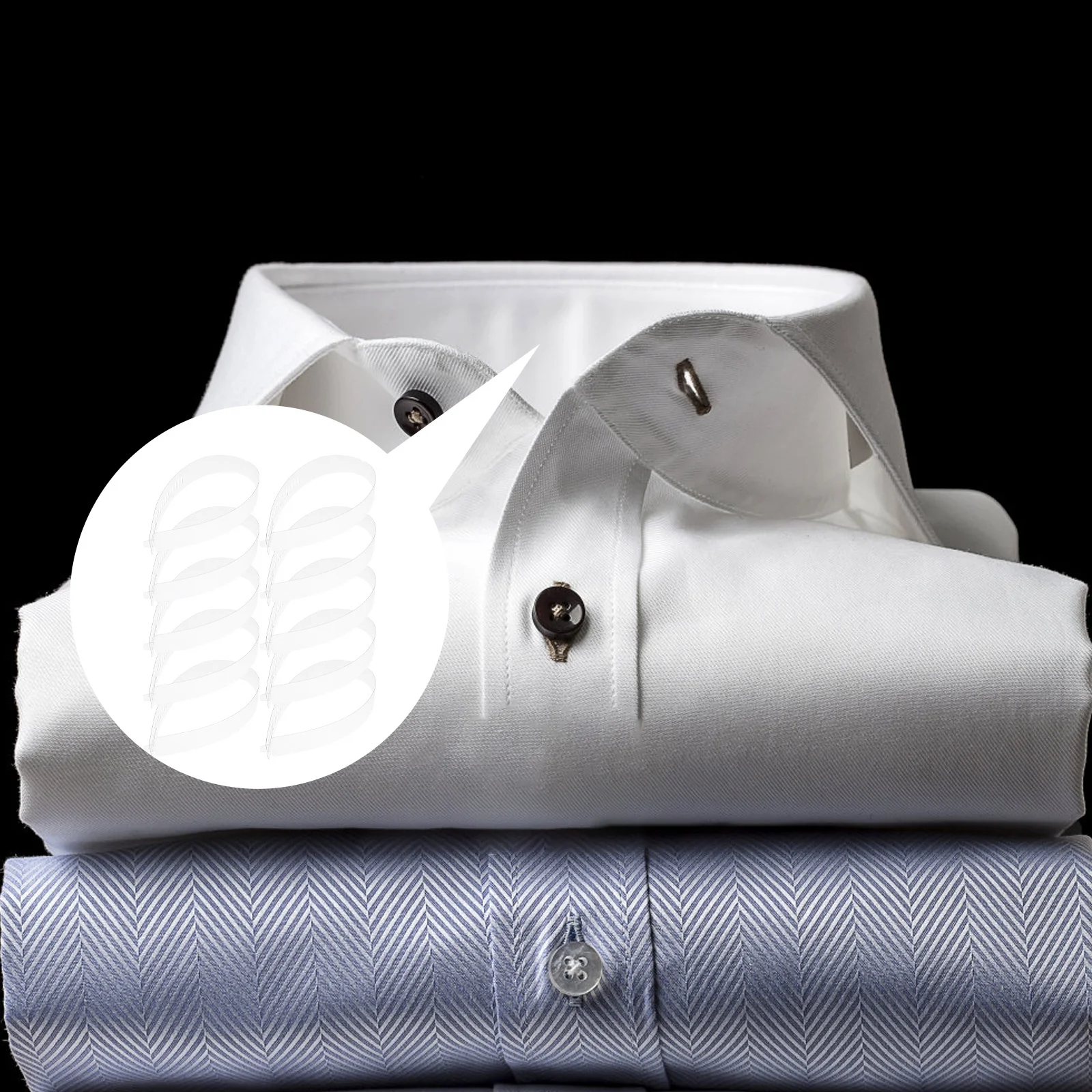 100 قطعة من شرائط طوق القميص أدوات تثبيت بلاستيكية قابلة للتعديل ملحقات بلوزة شفافة ومتينة شرائط دعم الياقة #4